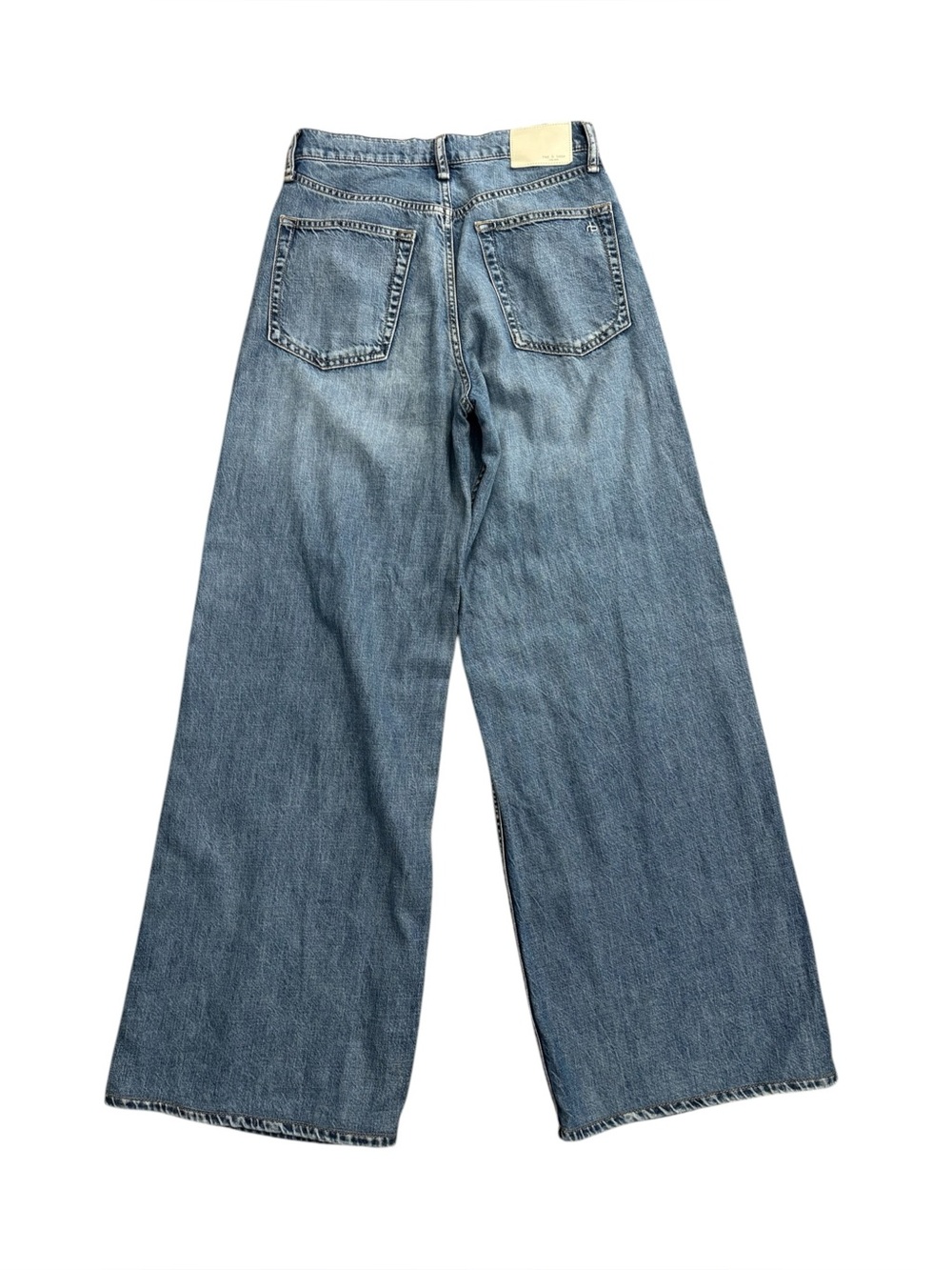 Rag & Bone Featherweight Sofie High Rise Full Length Ultra-Wide Leg Jeans Sz 25 - Picture 3 of 10